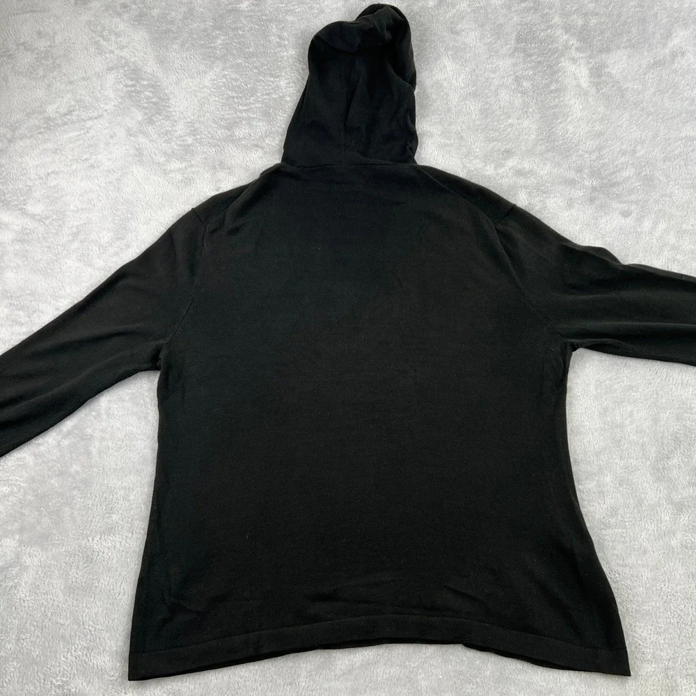 Vintage Polo Ralph Lauren RL2 Graphic Hoodie L Black Streetwear Pullover Mens